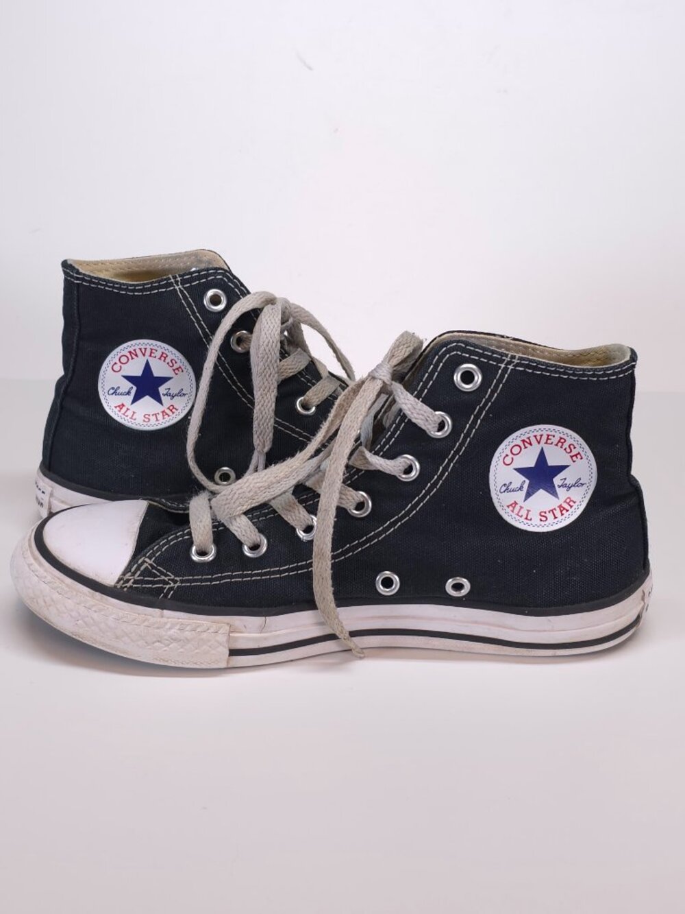 Converse Chuck Taylor All Star Hi Black Youth Size 2 Sneakers